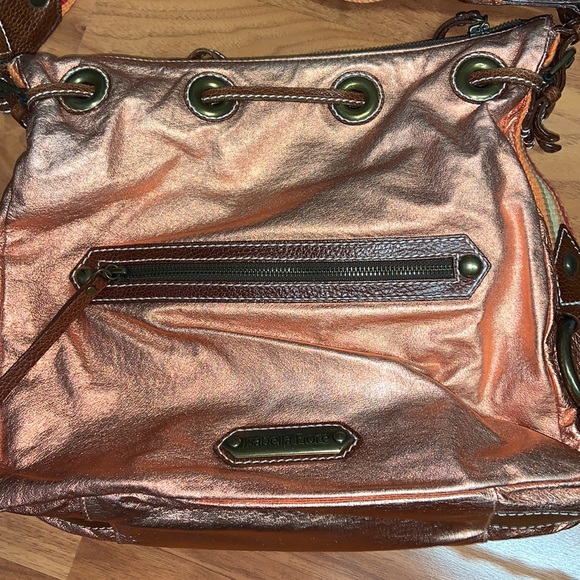 Isabella Fiore Metallic Bag with Guitar Strap Handle - Picture 12 of 14